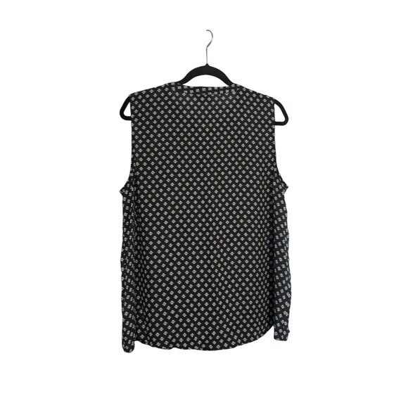 CECE Womens Black White Dot Pullover Blouse Top Size L Short Sleeve - Picture 2 of 3